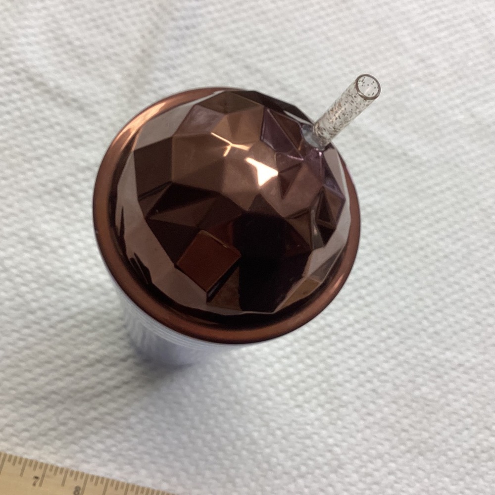 Starbucks Venti  Frosted Copper Dome Tumbler 24 oz Double Wall‎ VGUC - Picture 2 of 8